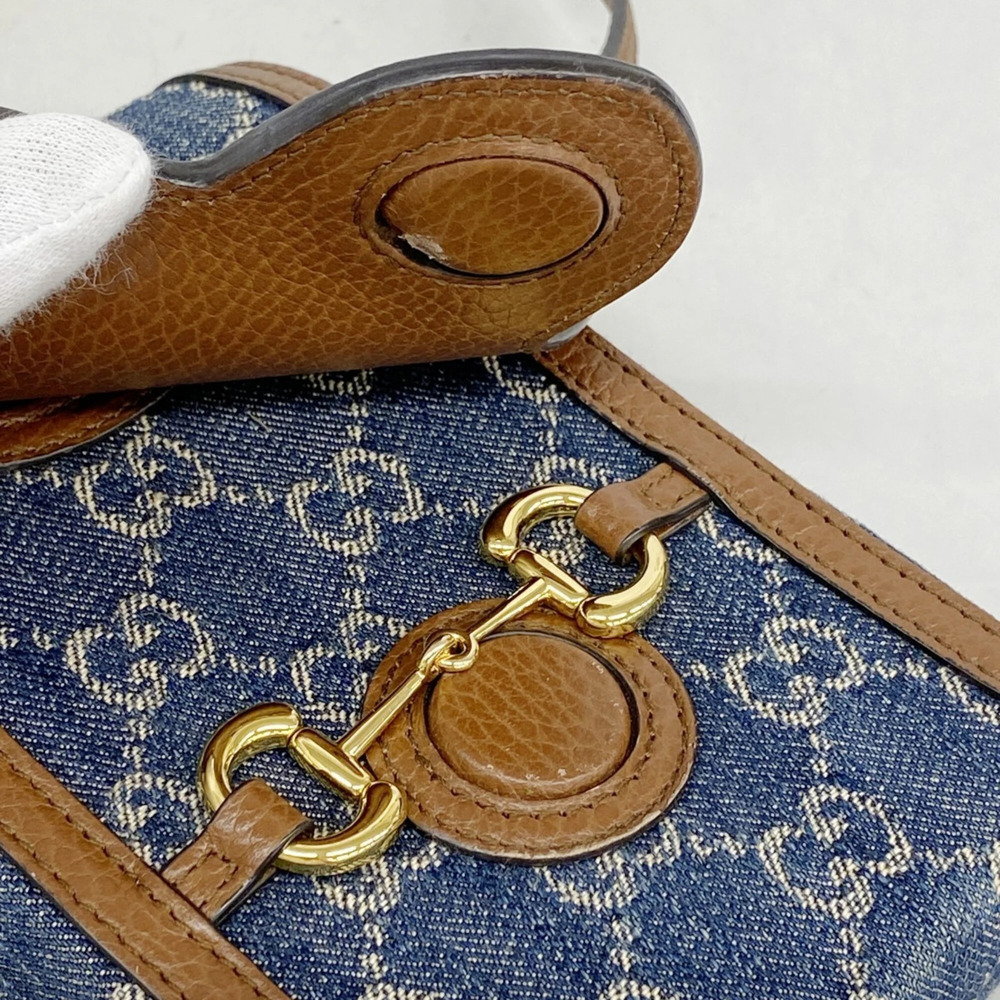GUCCI Authentic Brown Horsebit Shoulder Bag - Picture 6 of 10
